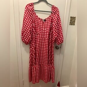 Festive Gingham Dress 4X